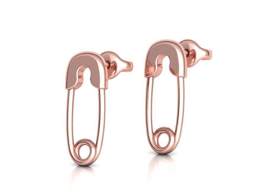 Safety Pins Collection Ring and Stud Earrings  _8