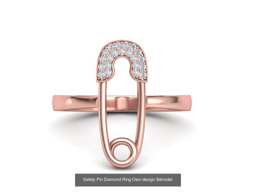 Safety Pins Collection Ring and Stud Earrings  _4
