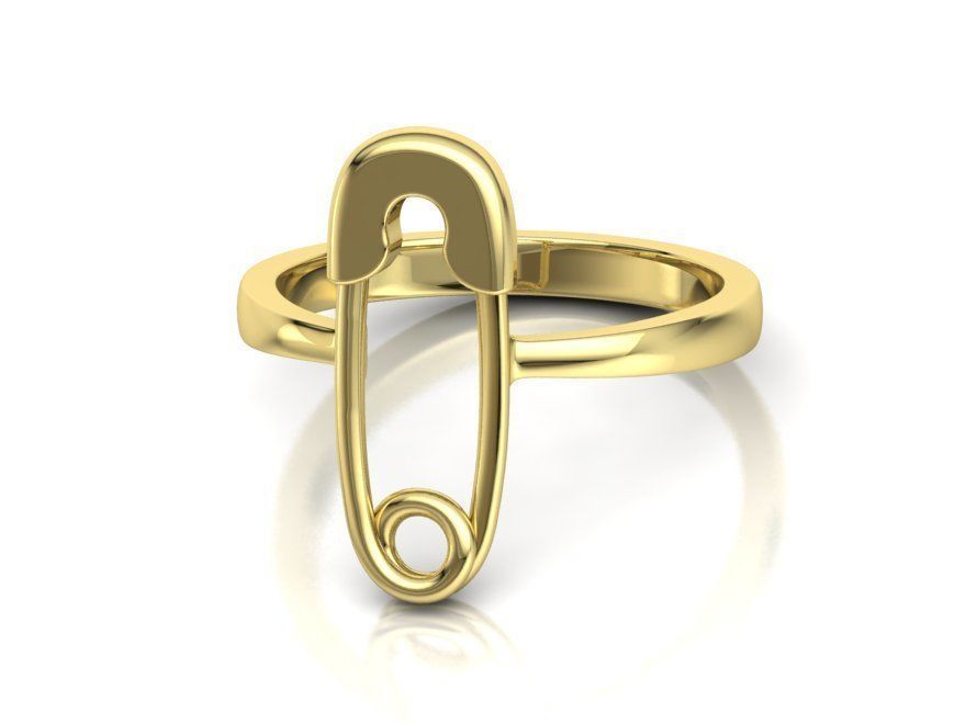 Safety Pins Collection Ring and Stud Earrings  _51