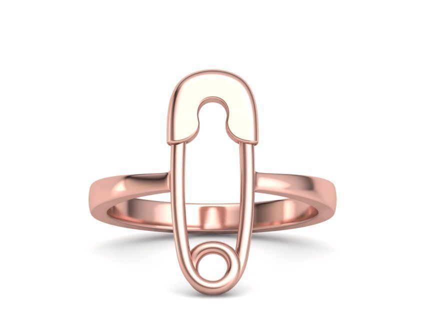 Safety Pins Collection Ring and Stud Earrings  _45