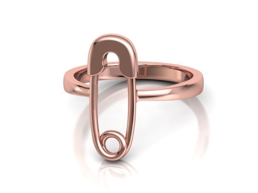 Safety Pins Collection Ring and Stud Earrings  _49
