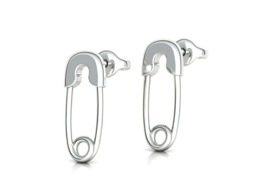 Safety Pins Collection Ring and Stud Earrings  _13