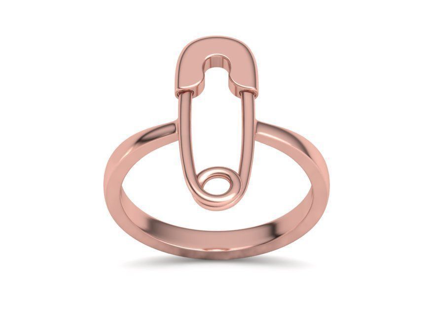 Safety Pins Collection Ring and Stud Earrings  _60