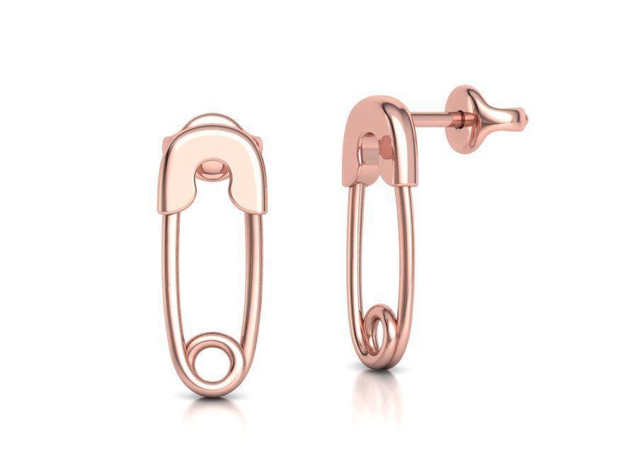 Safety Pins Collection Ring and Stud Earrings  _38