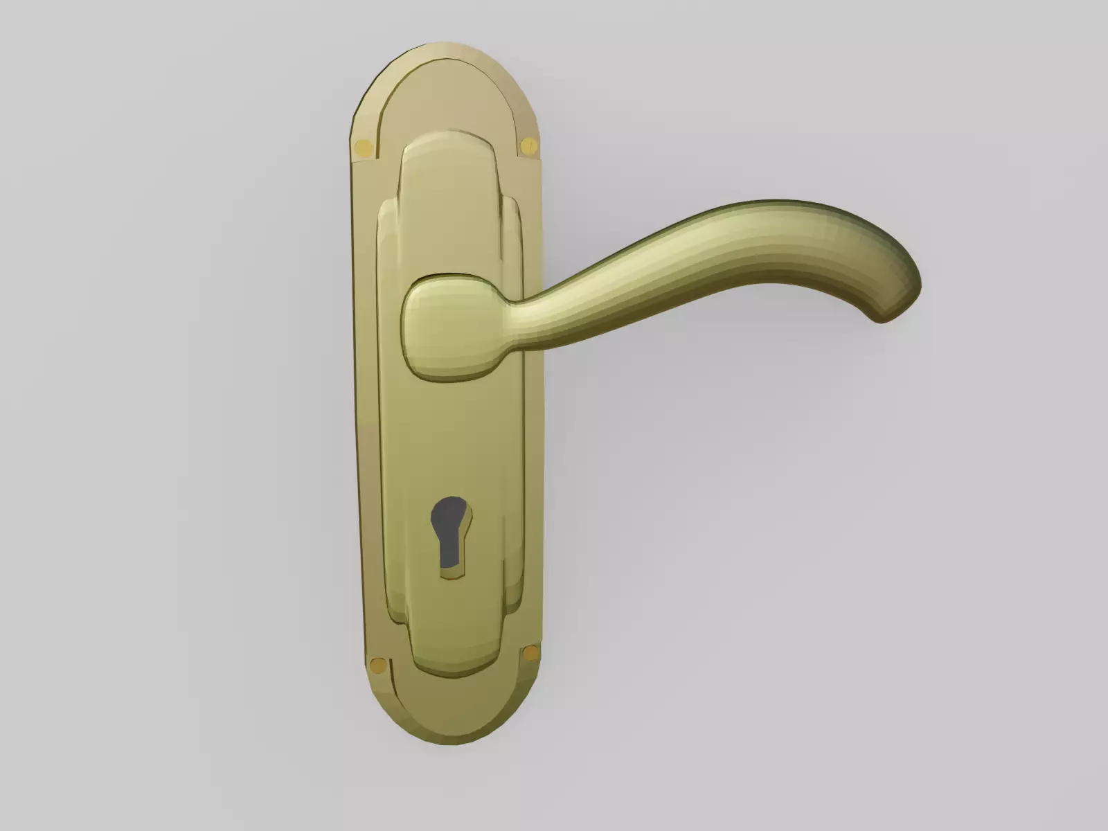 Door Lock Low-poly 3D model_0