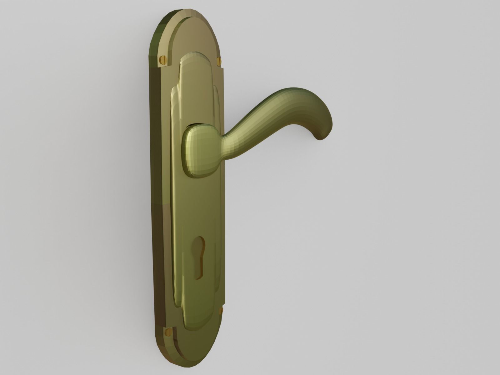 Door Lock Low-poly 3D model_9