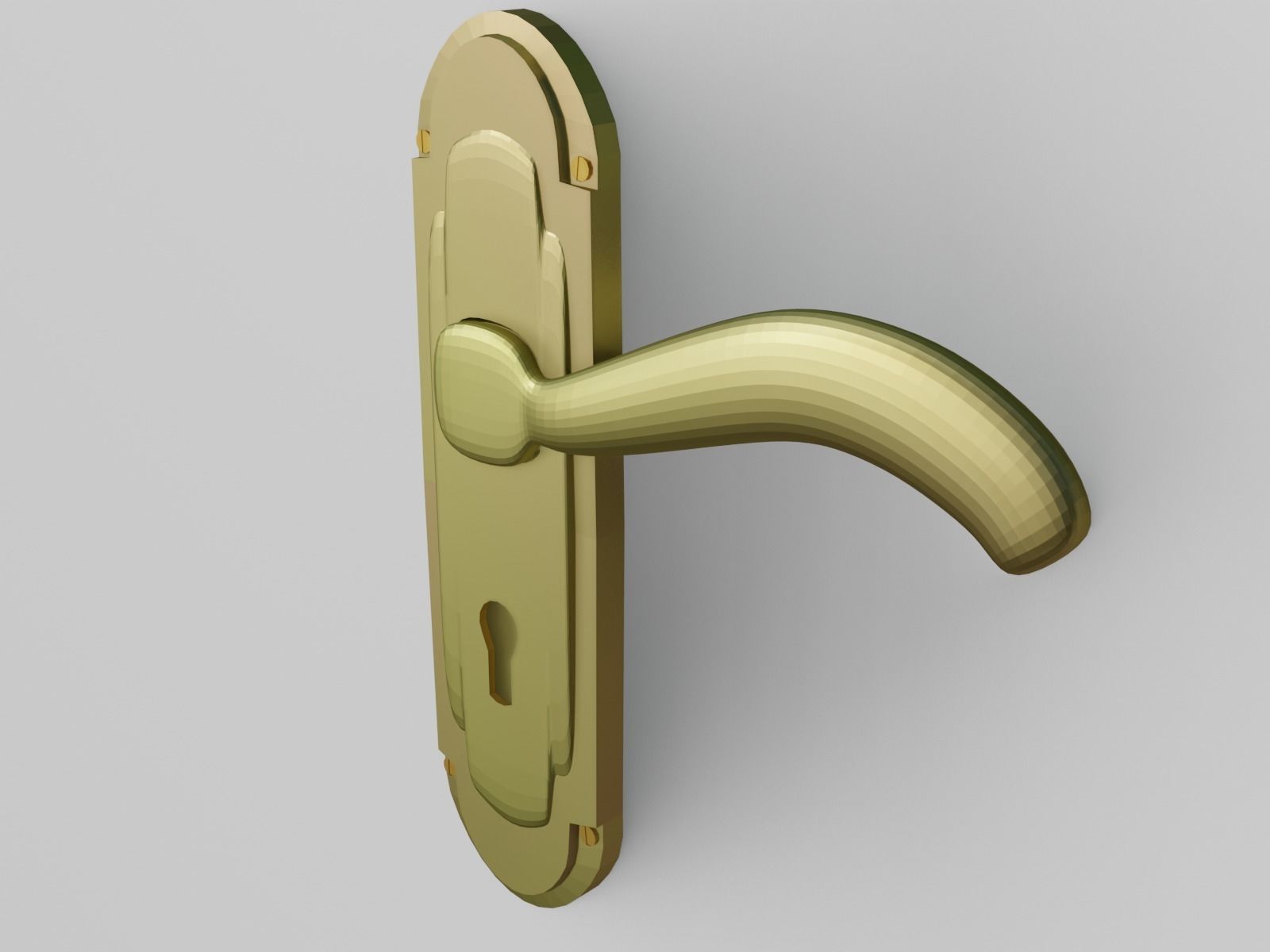 Door Lock Low-poly 3D model_8