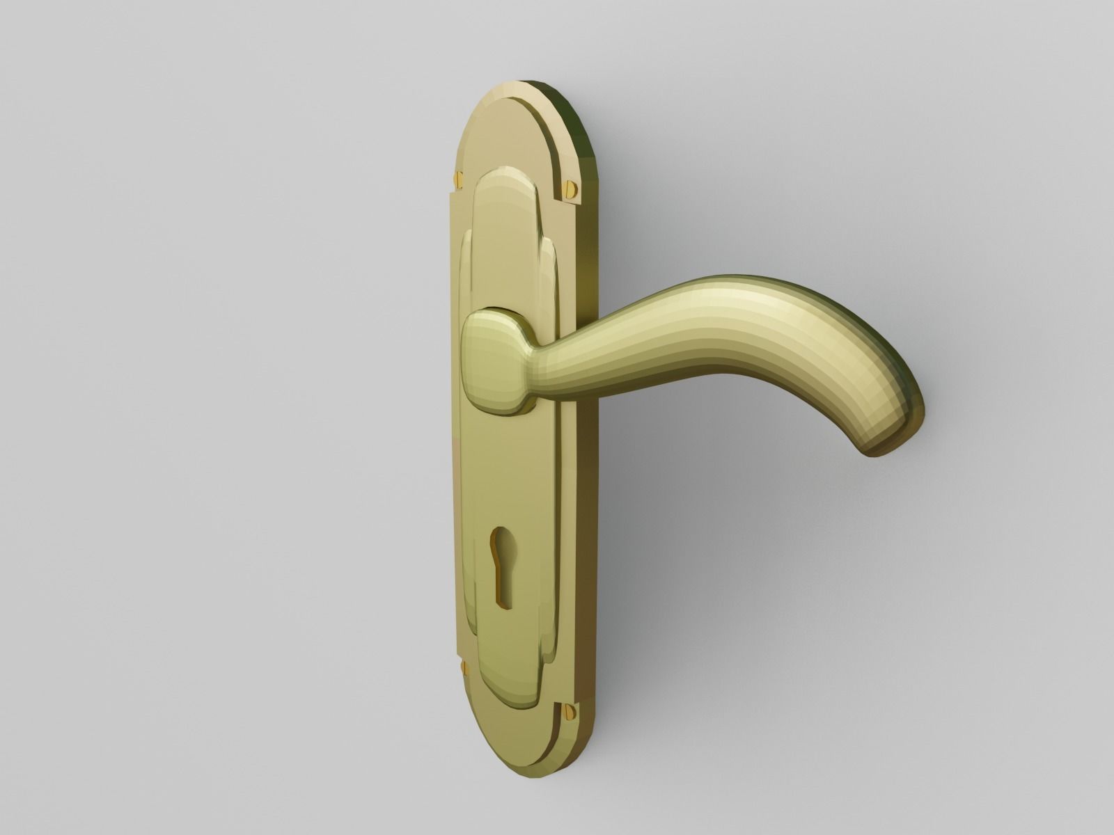 Door Lock Low-poly 3D model_2