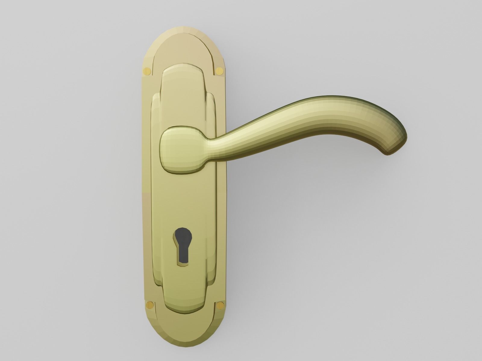 Door Lock Low-poly 3D model_7