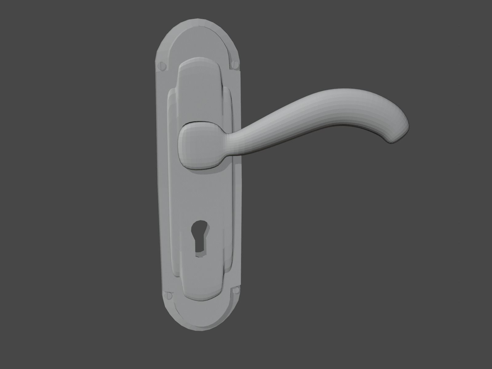 Door Lock Low-poly 3D model_13