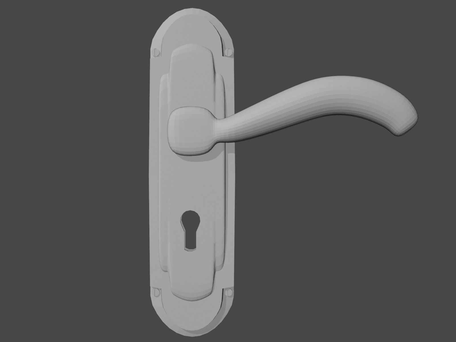 Door Lock Low-poly 3D model_1