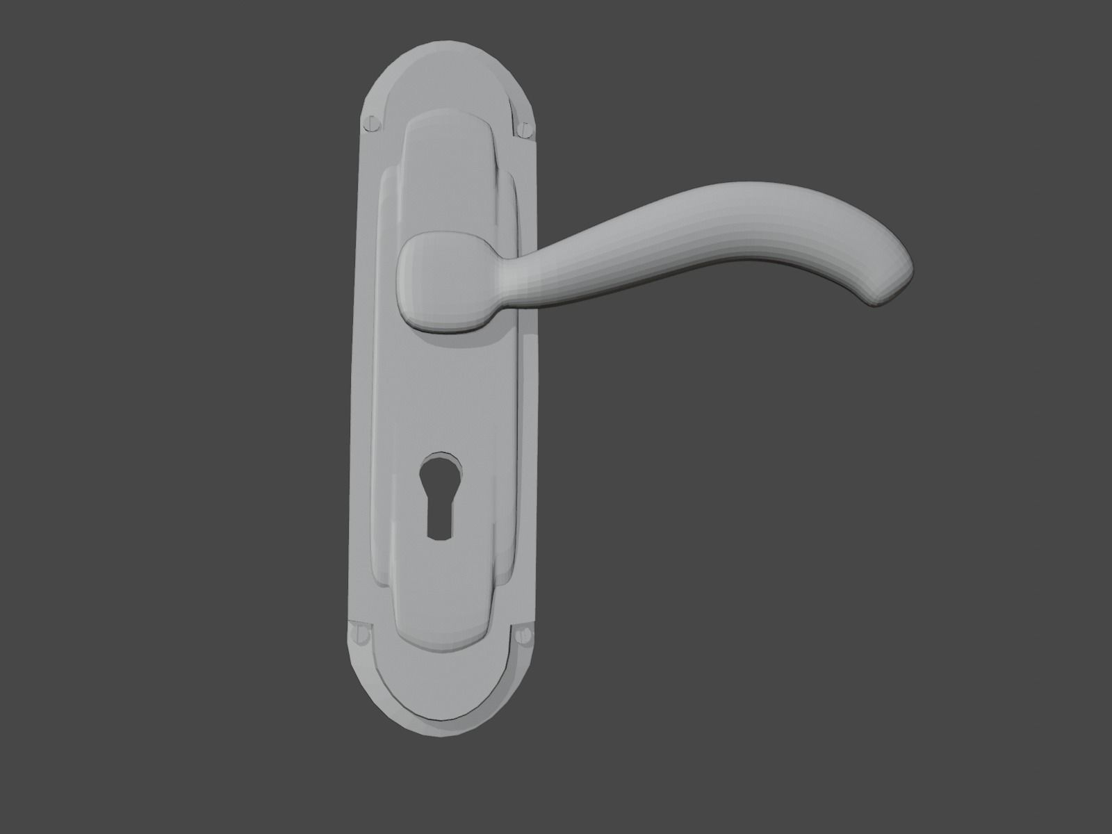 Door Lock Low-poly 3D model_3