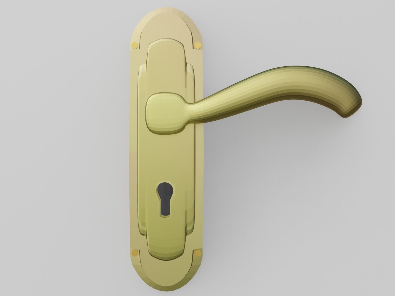 Door Lock Low-poly 3D model_11