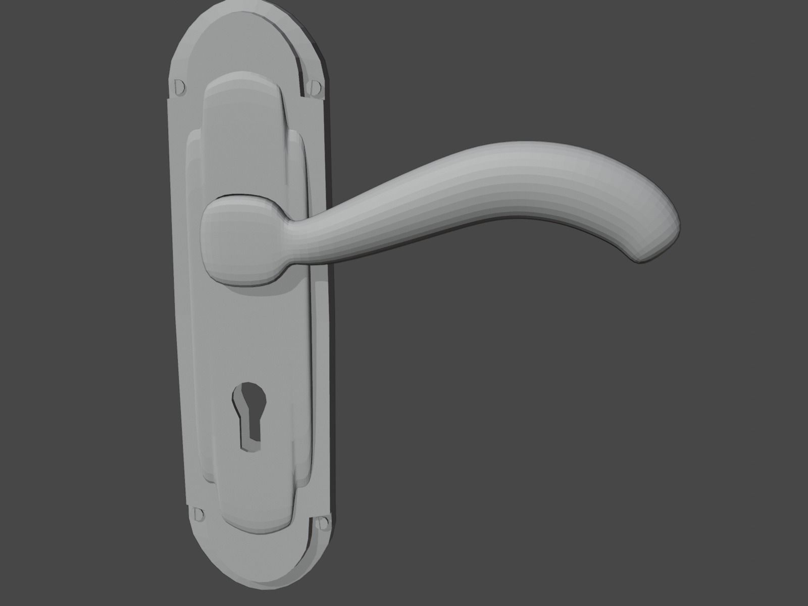 Door Lock Low-poly 3D model_12