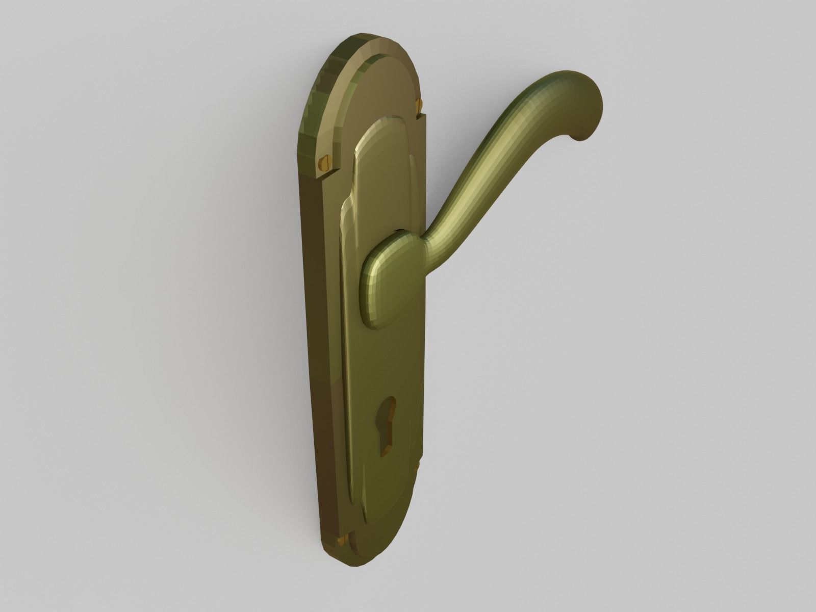 Door Lock Low-poly 3D model_6