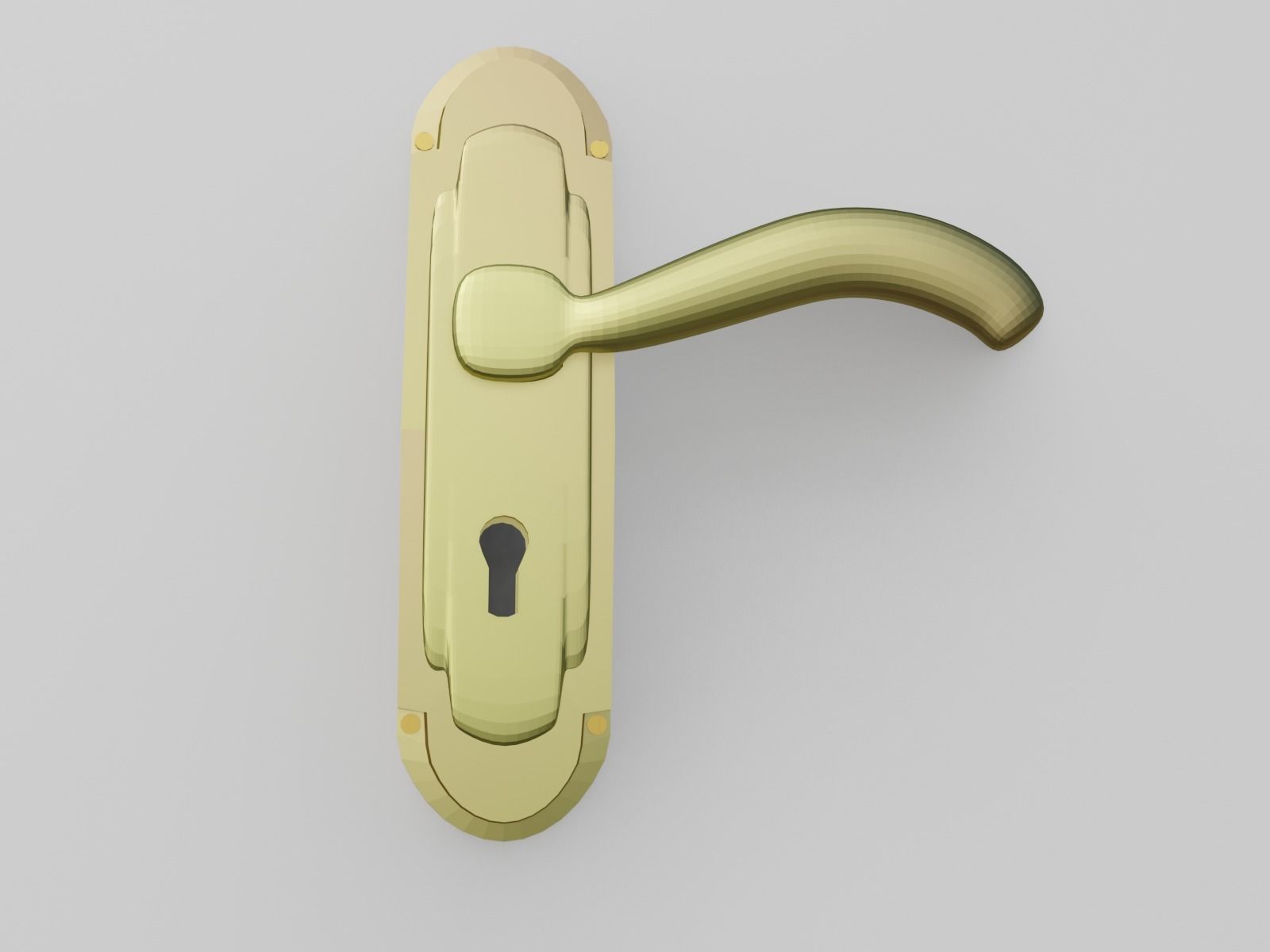 Door Lock Low-poly 3D model_5