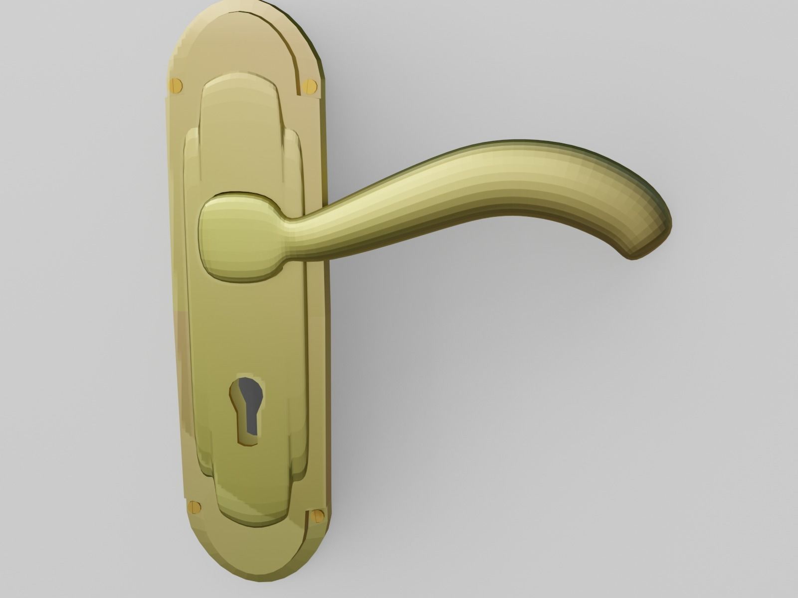 Door Lock Low-poly 3D model_4