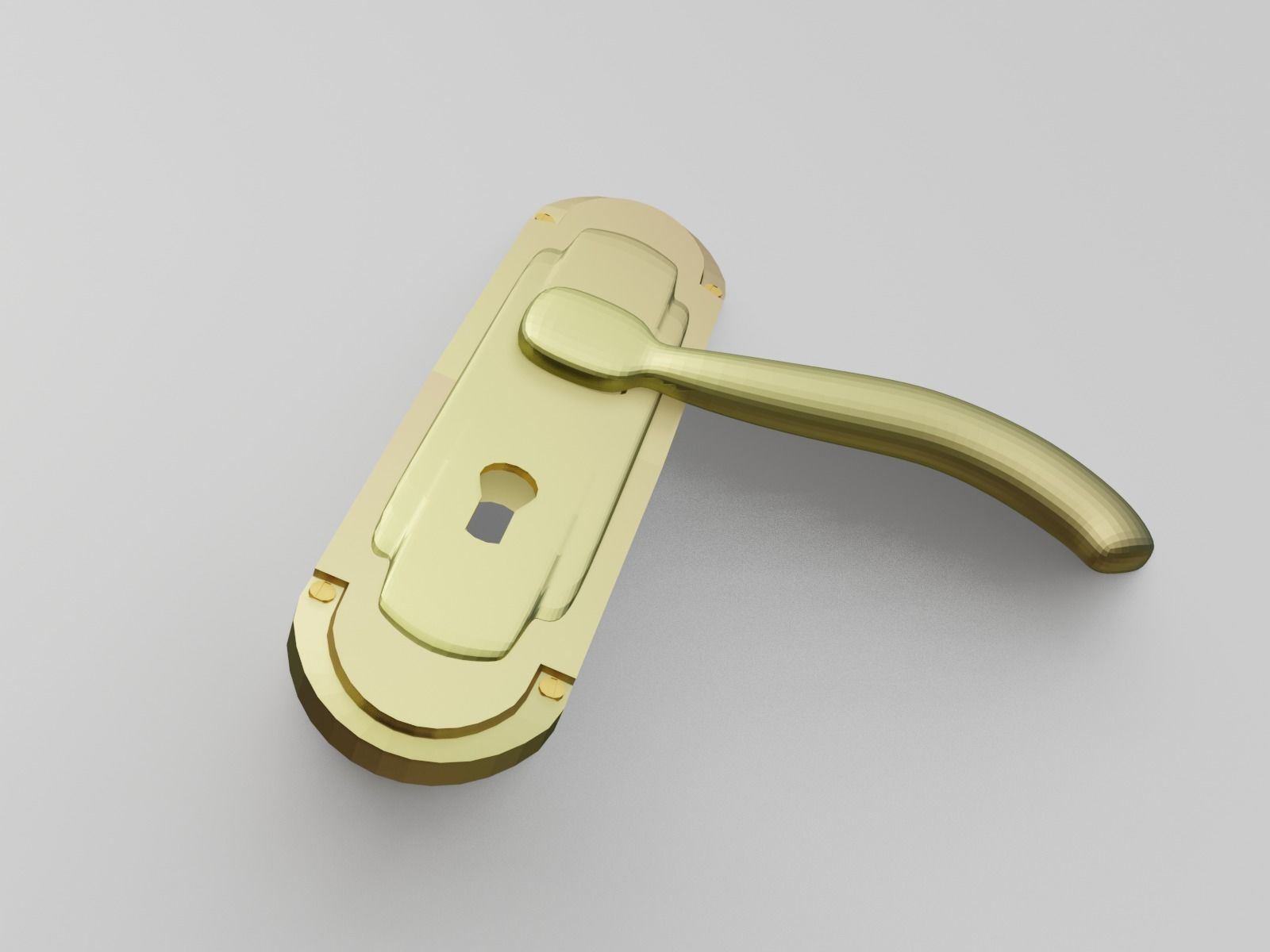 Door Lock Low-poly 3D model_10