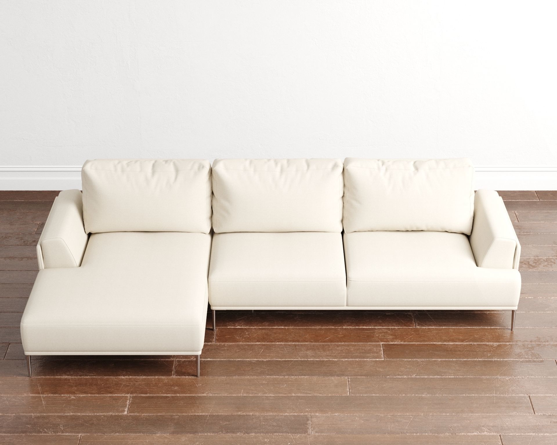 Couch 2 leather sectional sofa 3D model_1