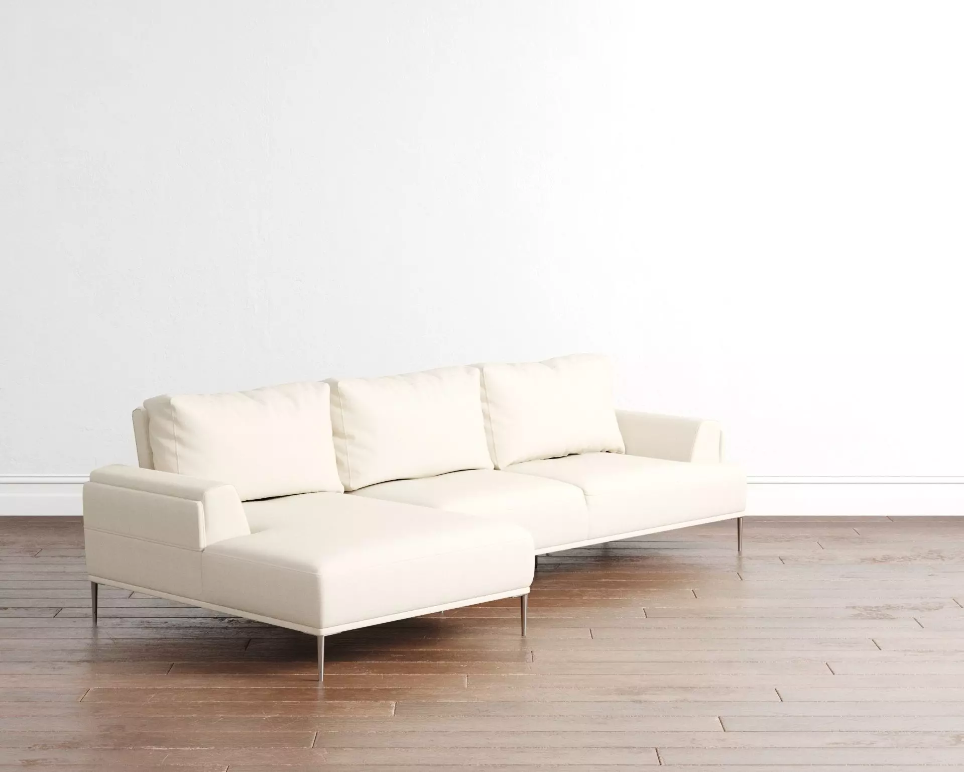 Couch 2 leather sectional sofa 3D model_0