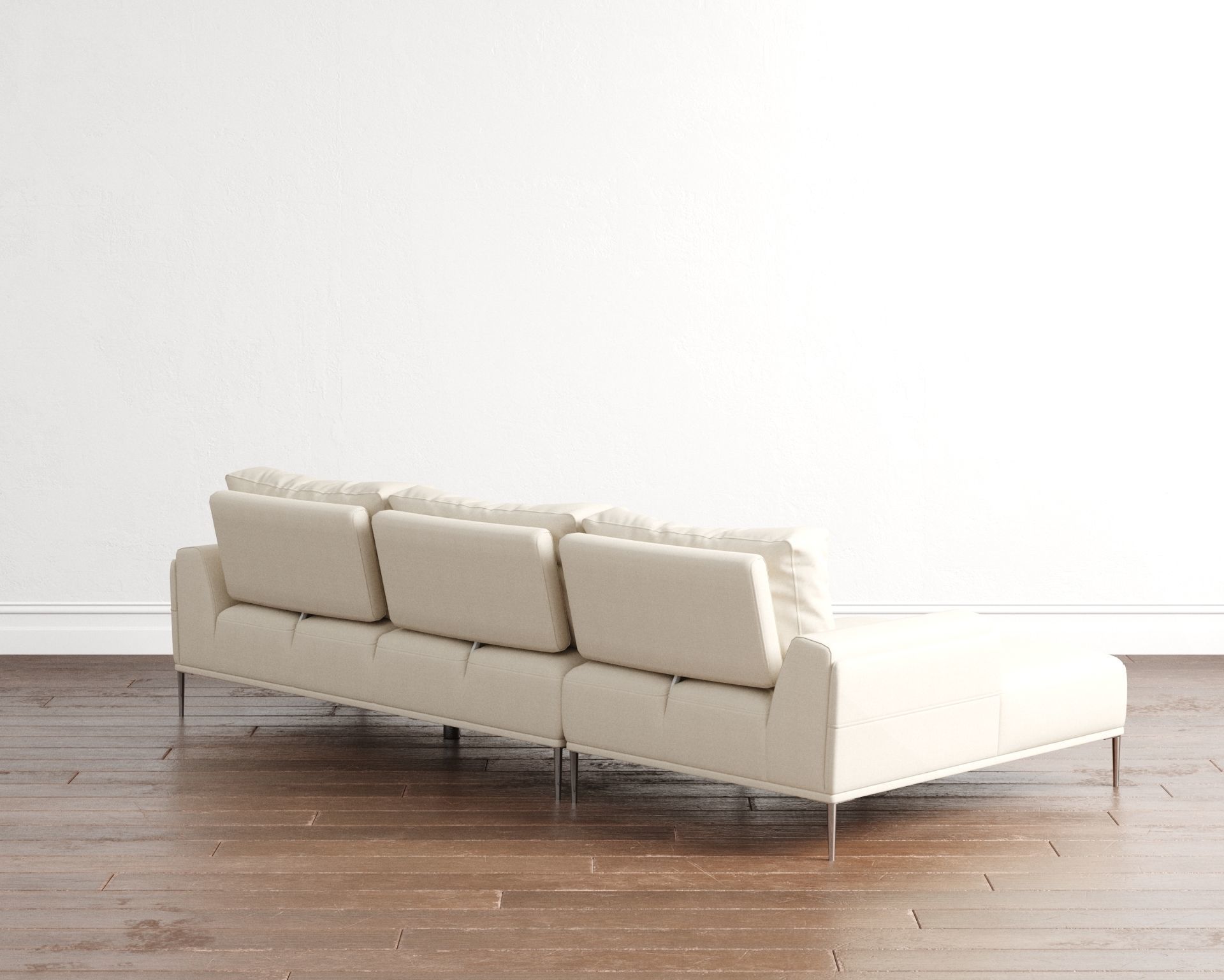 Couch 2 leather sectional sofa 3D model_4