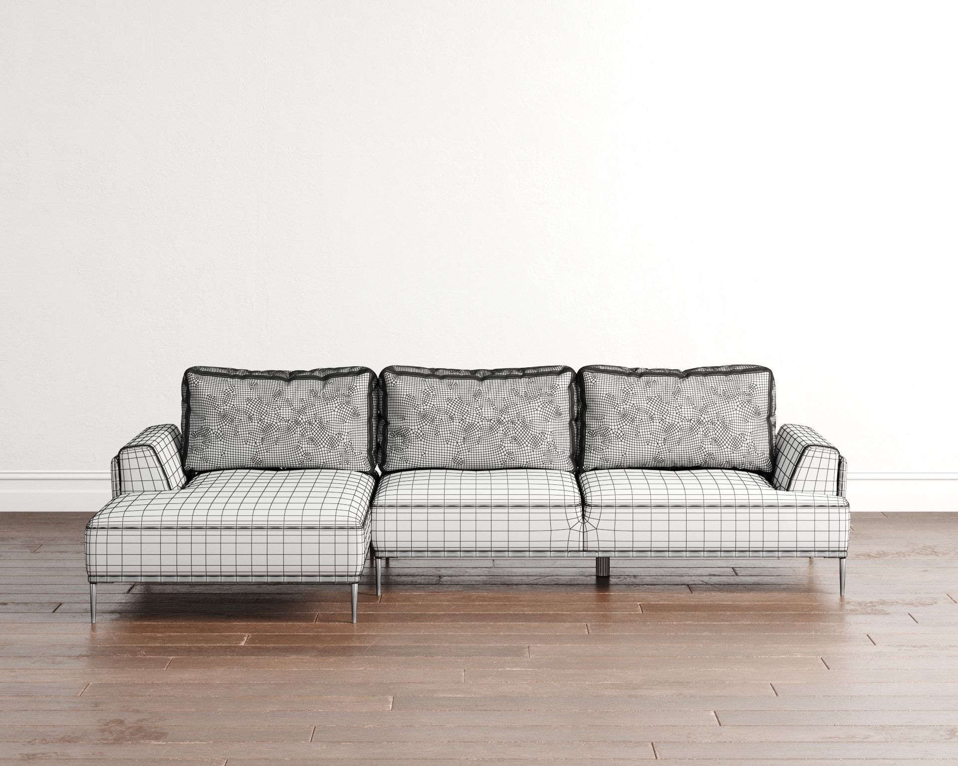 Couch 2 leather sectional sofa 3D model_6