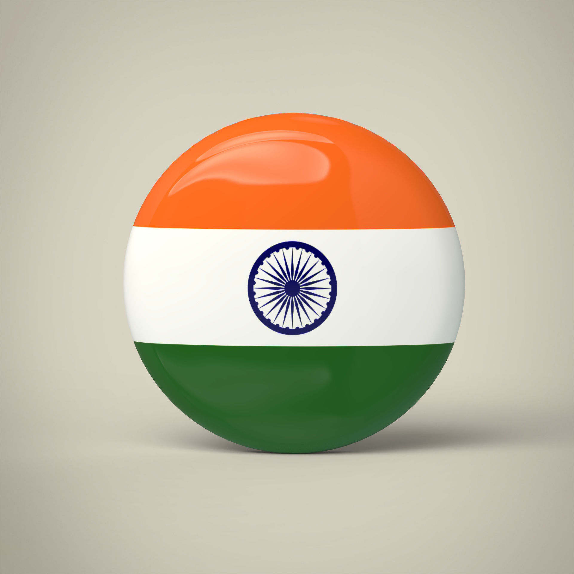 India Badge Low-poly 3D model_2
