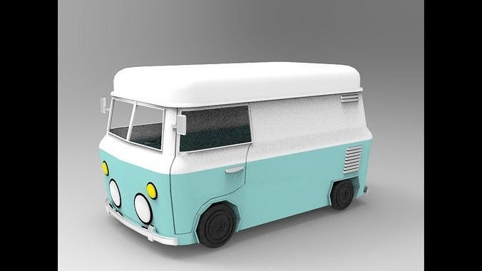 Mini van  Low-poly 3D model