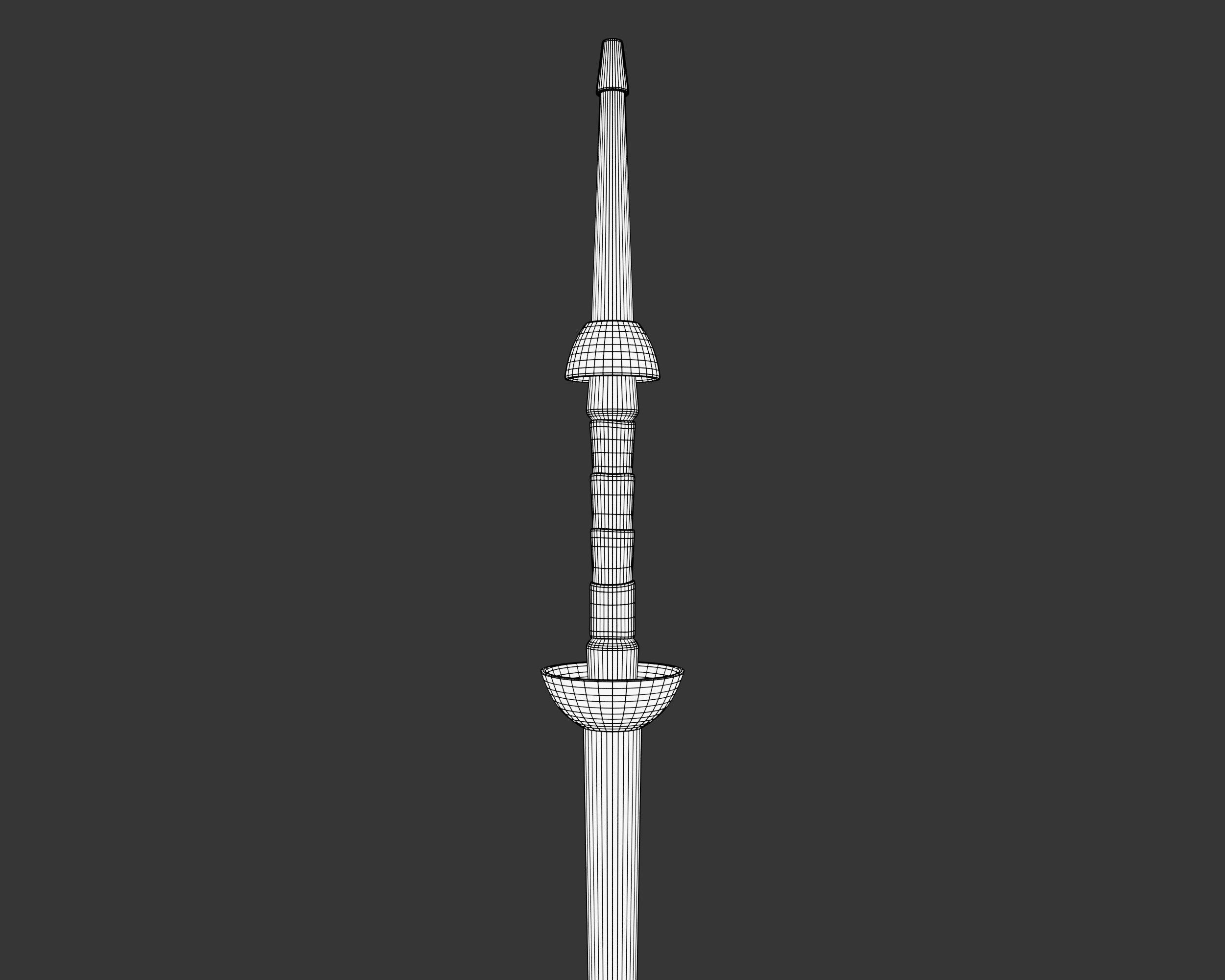 Medieval Common Weapon Lance Low-poly 3D model_8