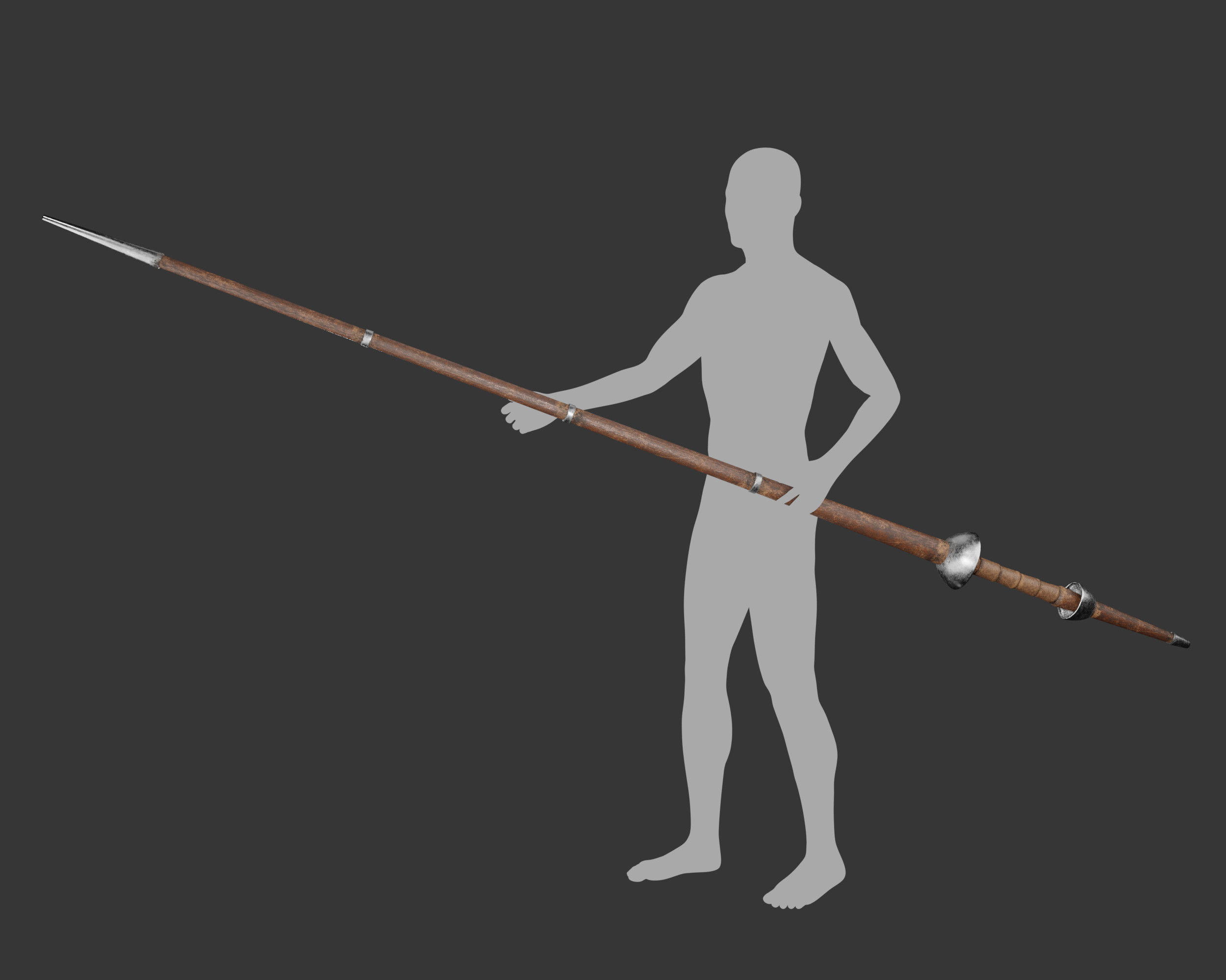 Medieval Common Weapon Lance Low-poly 3D model_12