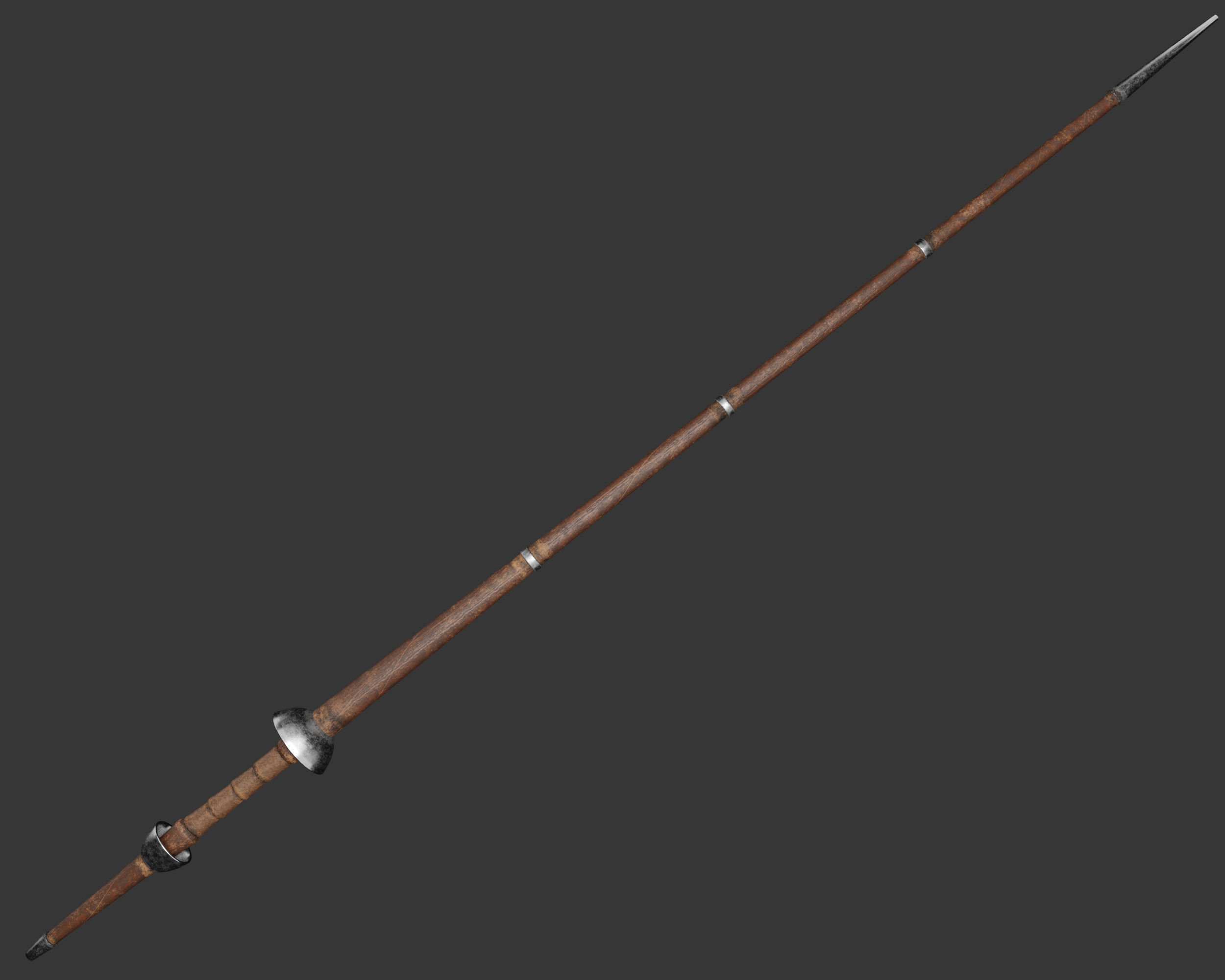 Medieval Common Weapon Lance Low-poly 3D model_3