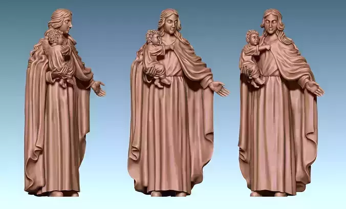 La Virgen y Jesus - Virgin and Jesus 3D print model