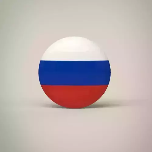 Russia Badge Low-poly 3D model