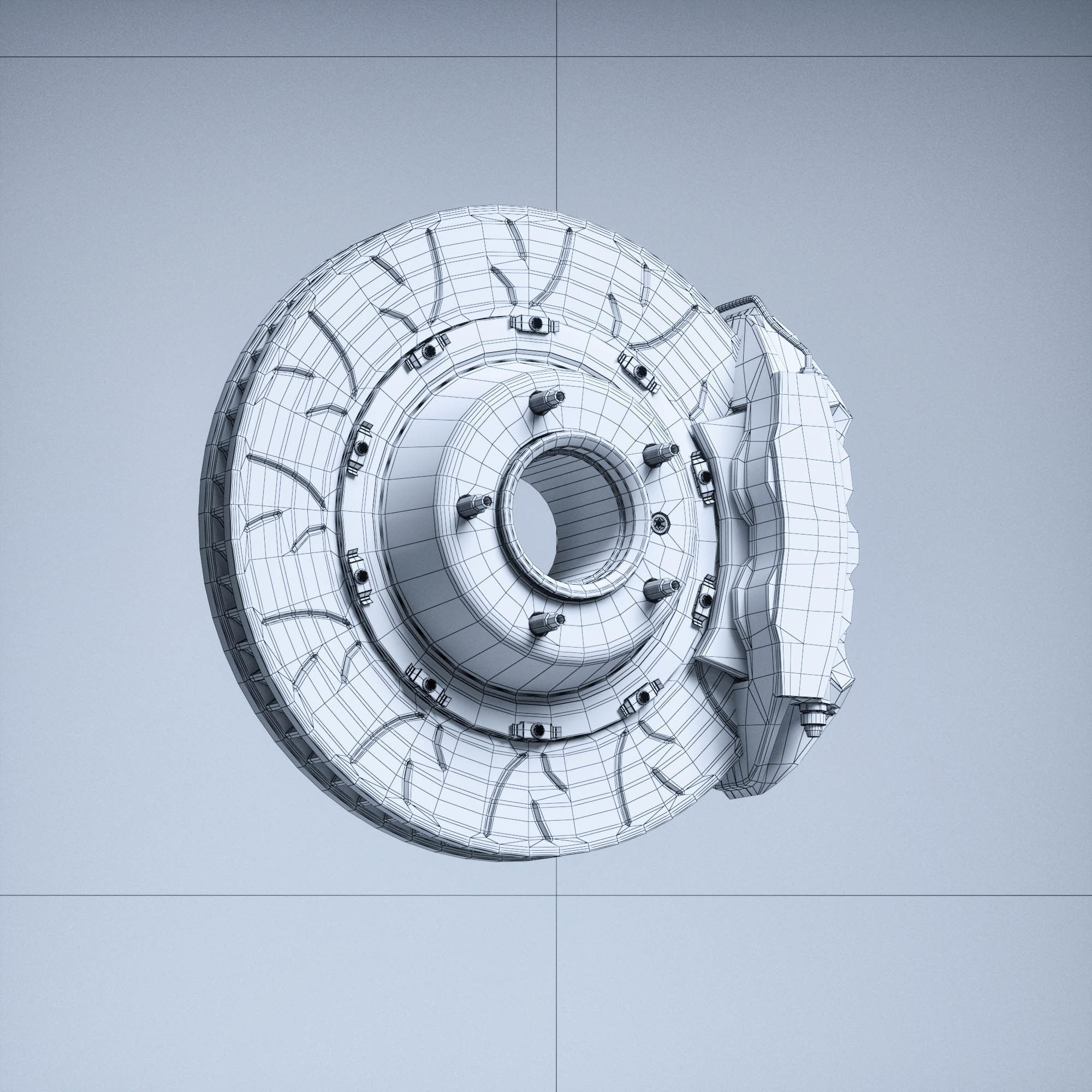 HIGH PERFORMANCE BIG BRAKE KIT  Low-poly 3D model_4