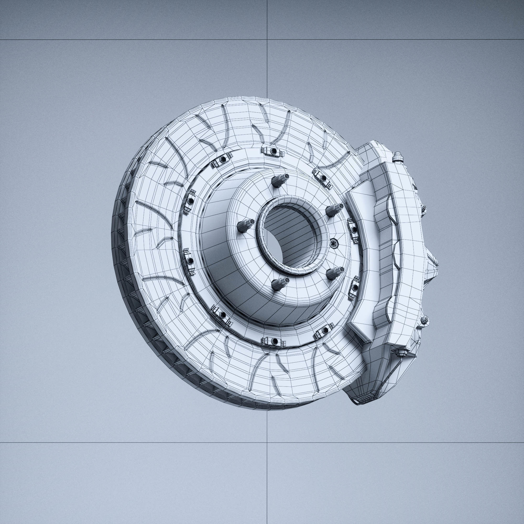 HIGH PERFORMANCE BIG BRAKE KIT  Low-poly 3D model_2