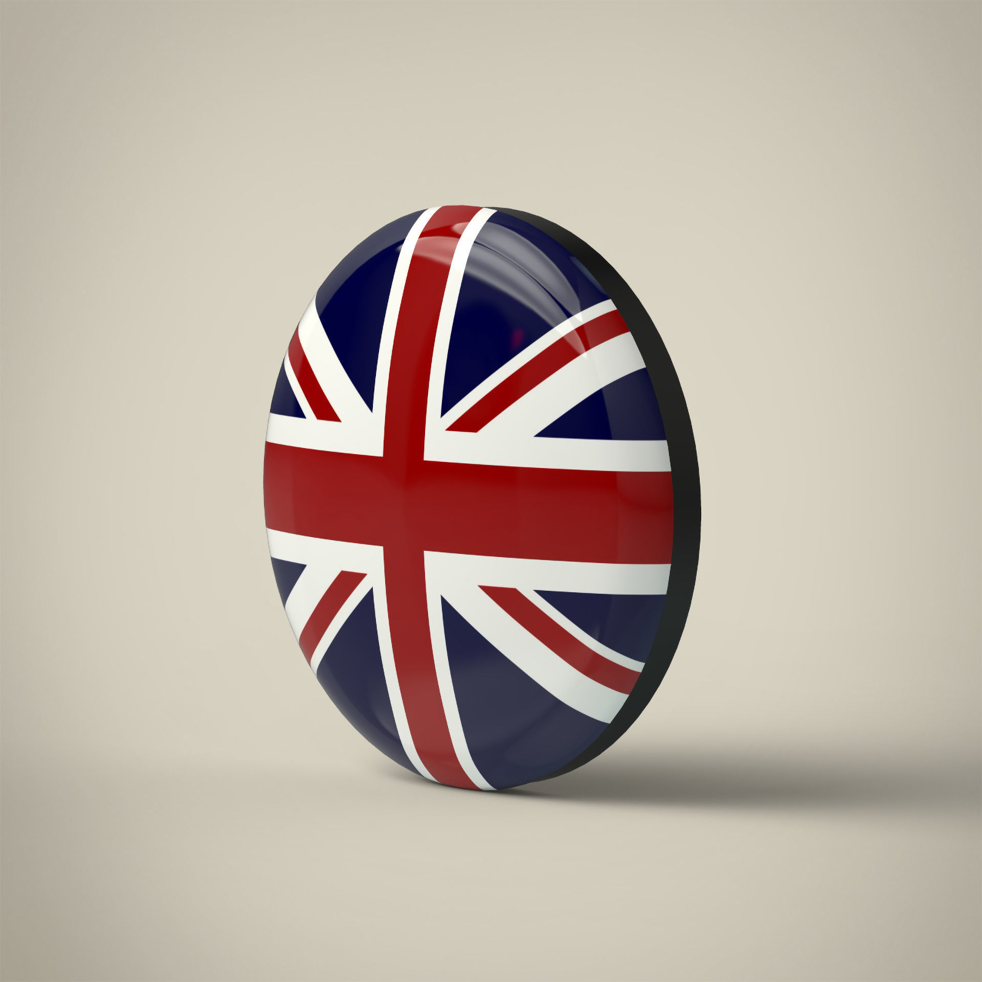 United Kingdom Badge Low-poly 3D model_2