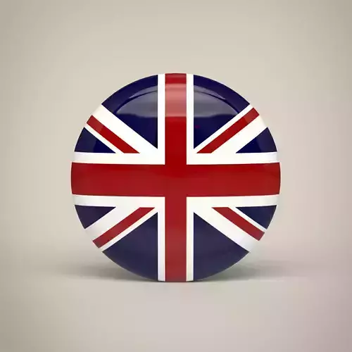 United Kingdom Badge Low-poly 3D model