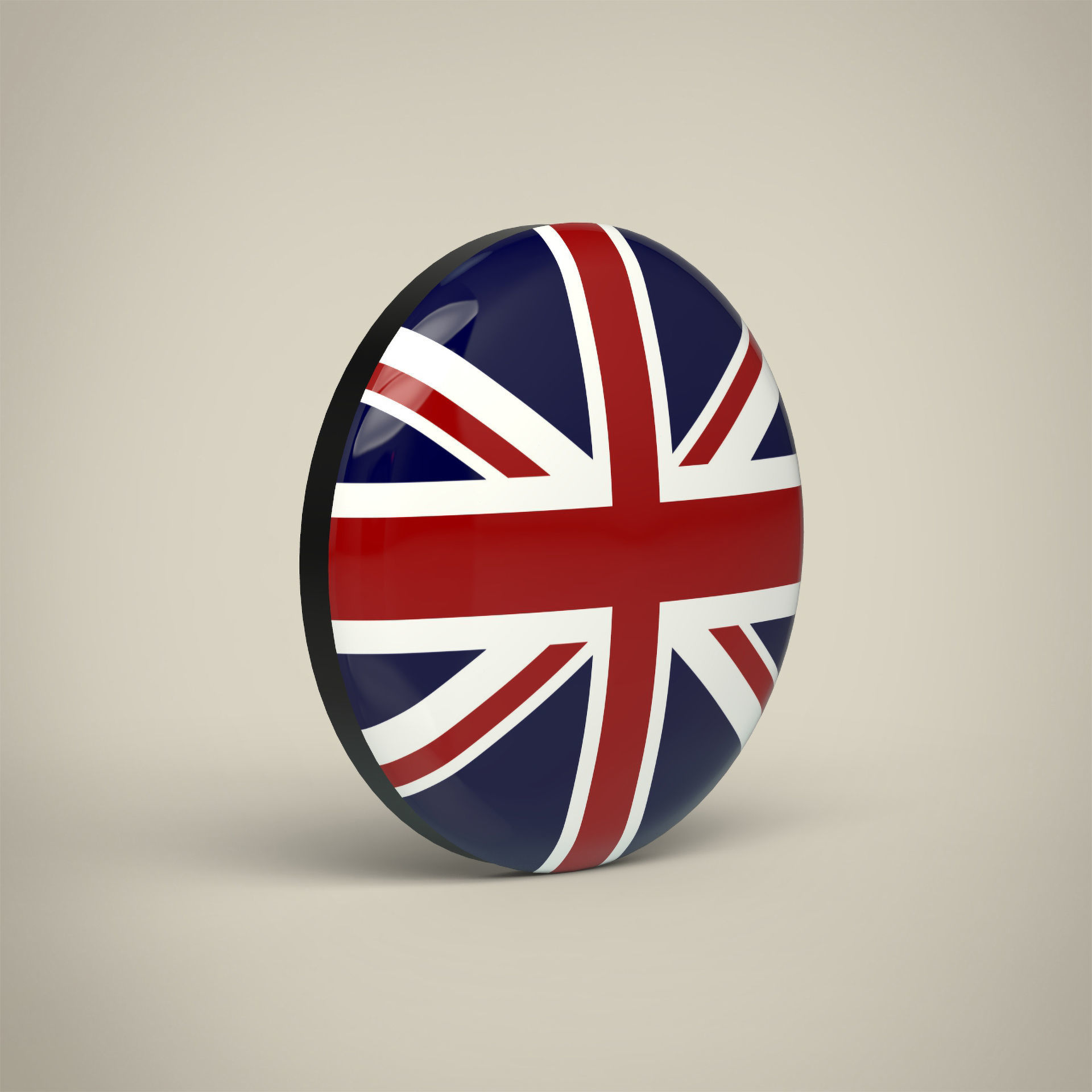 United Kingdom Badge Low-poly 3D model_1