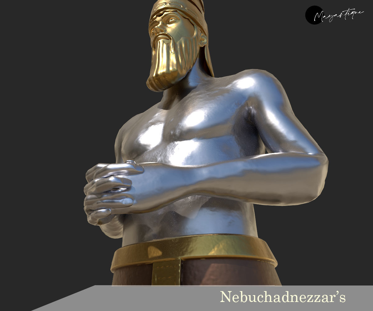 Nebuchadnezzar Dream Statue 3D model_3