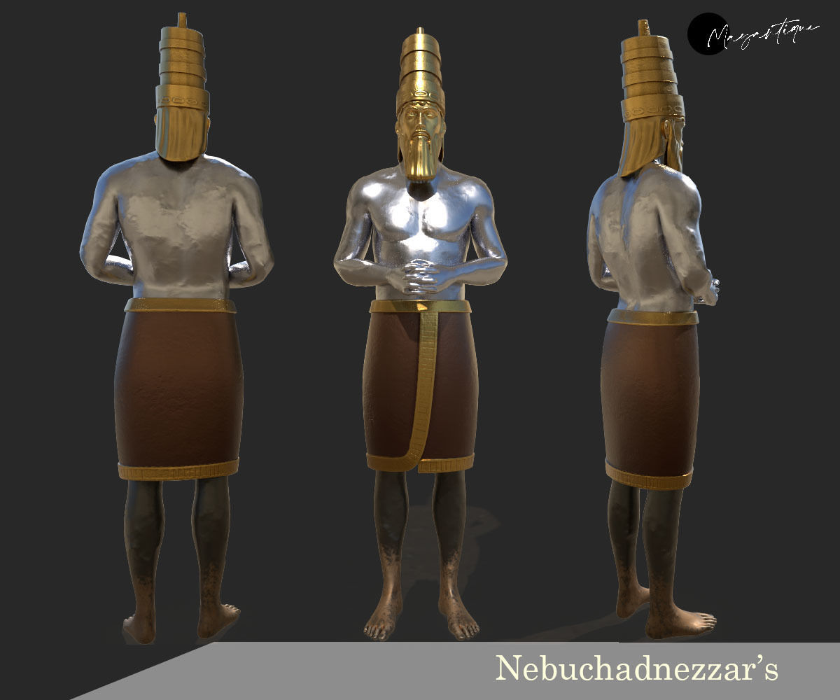 Nebuchadnezzar Dream Statue 3D model_2