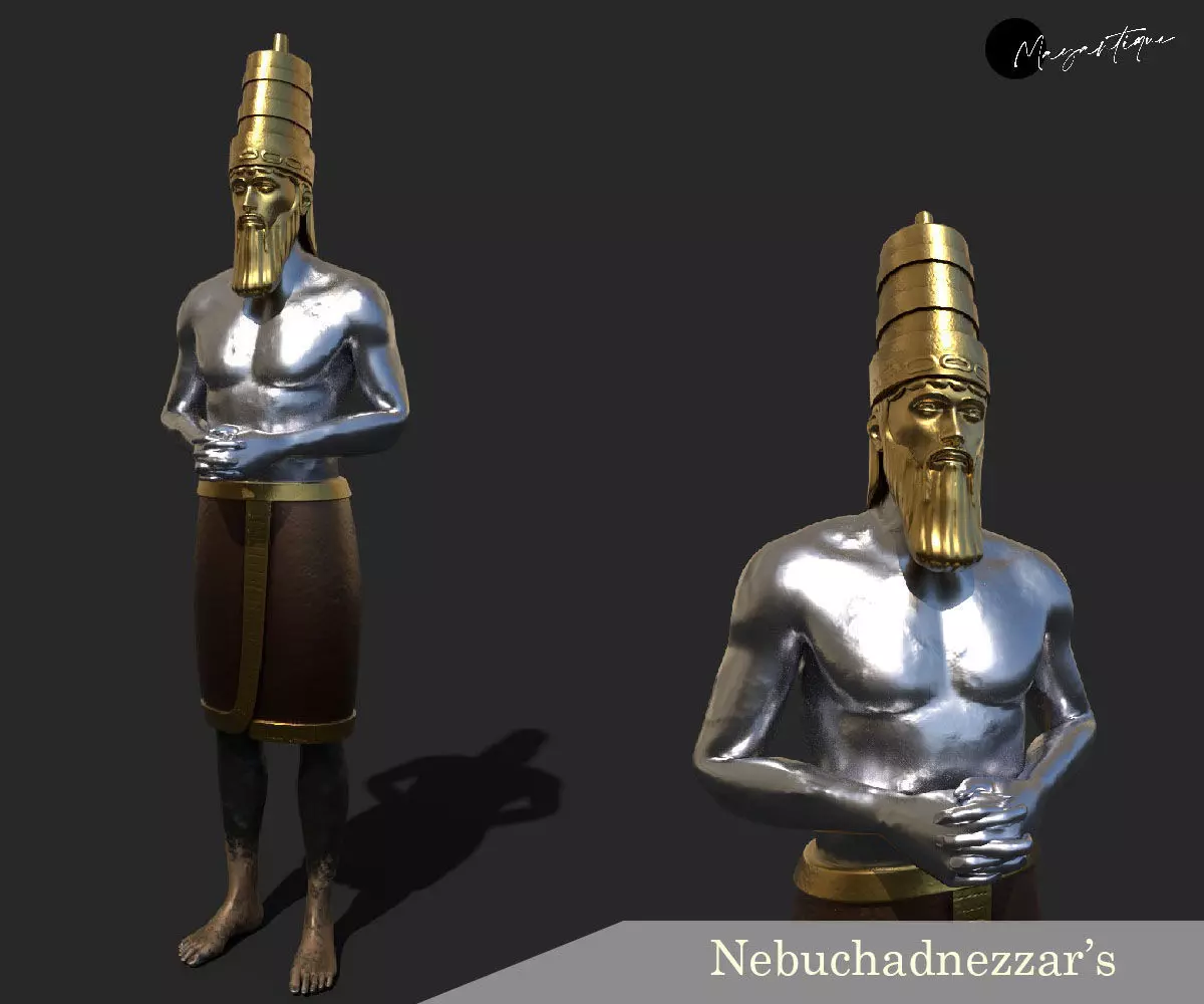 Nebuchadnezzar Dream Statue 3D model_0