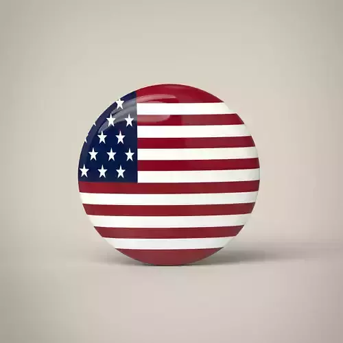 United States of America Badge Low-poly 3D model