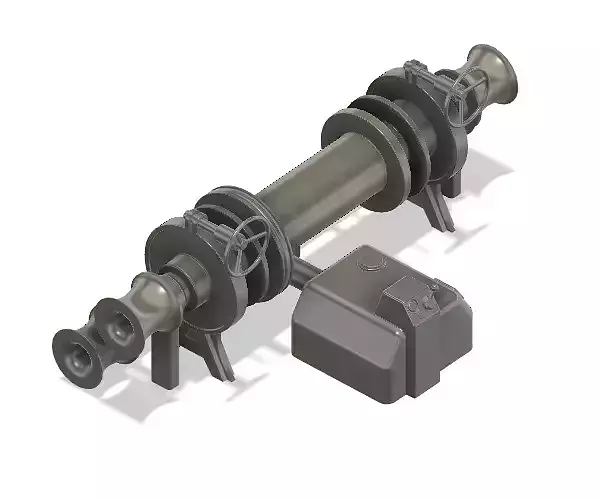 3d printable ship double mooring winch