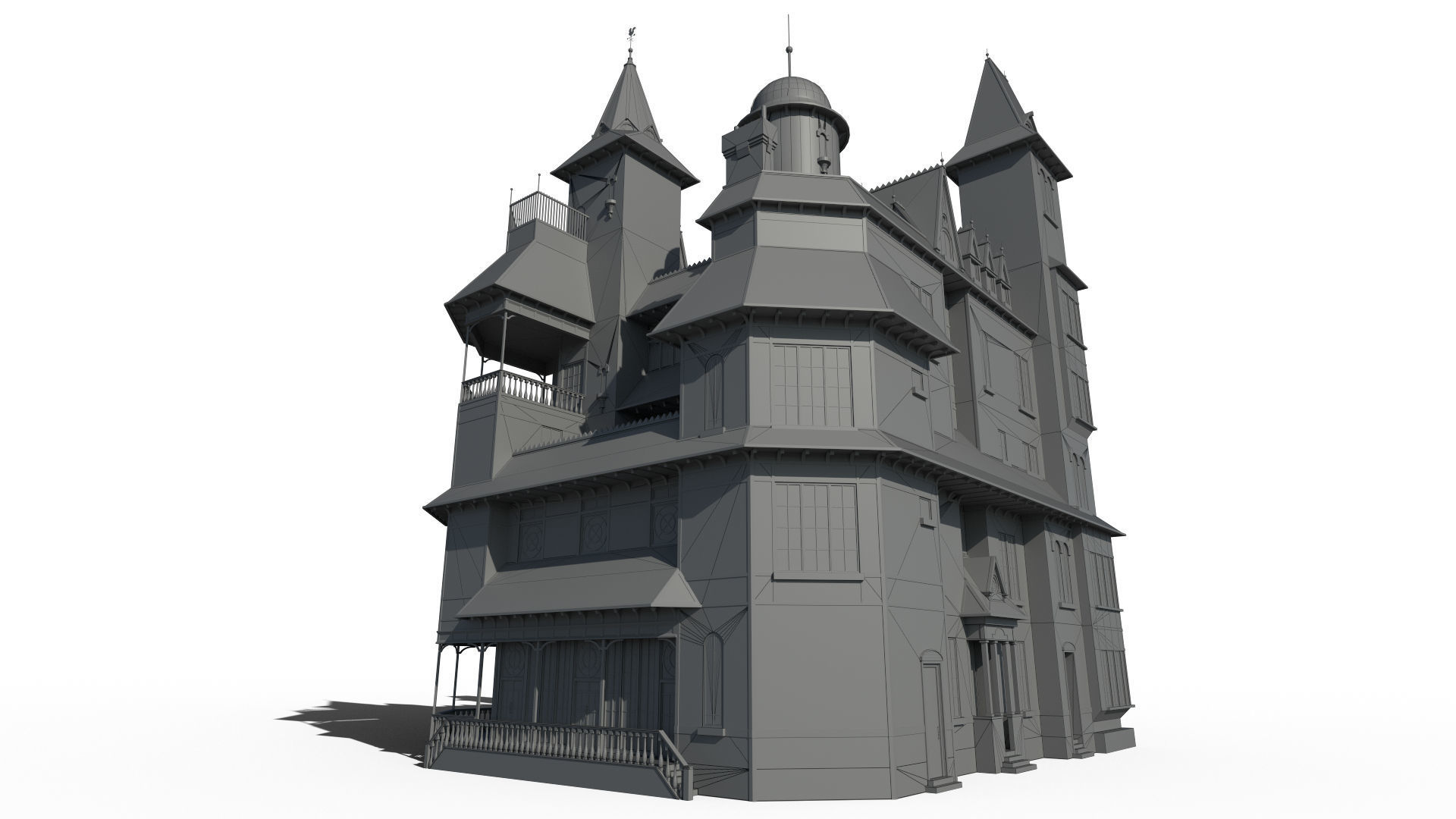 Old Mansion 3D model_7