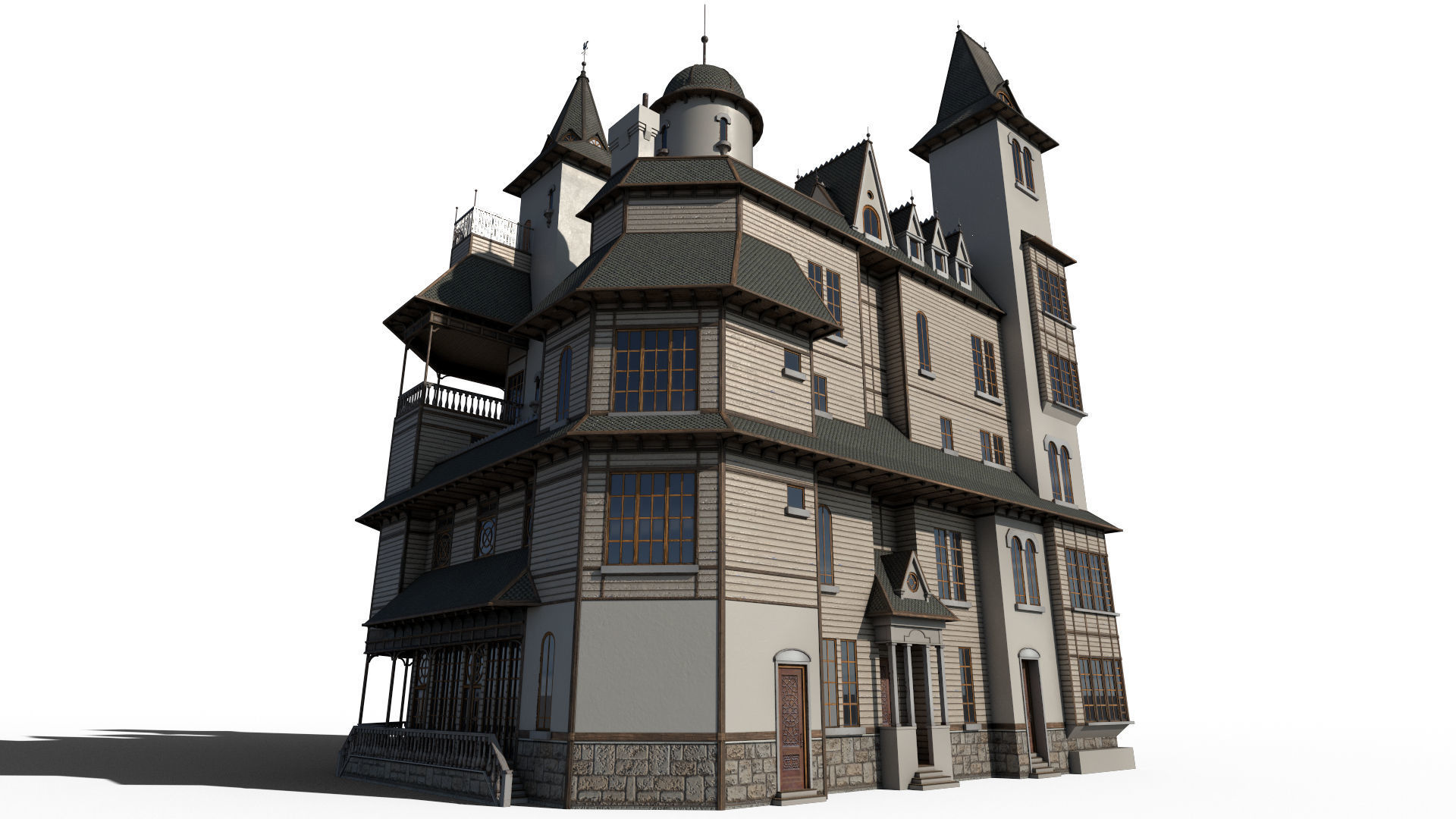 Old Mansion 3D model_3