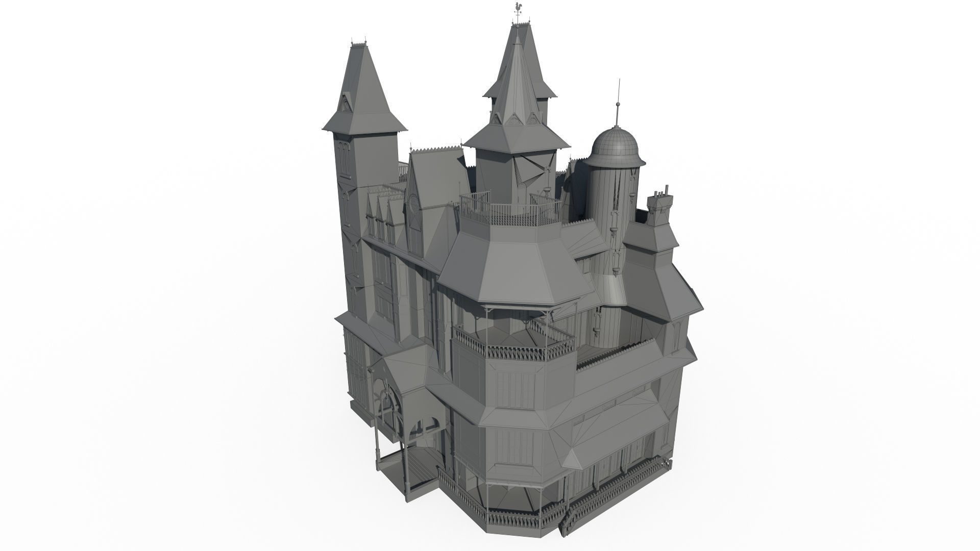 Old Mansion 3D model_8
