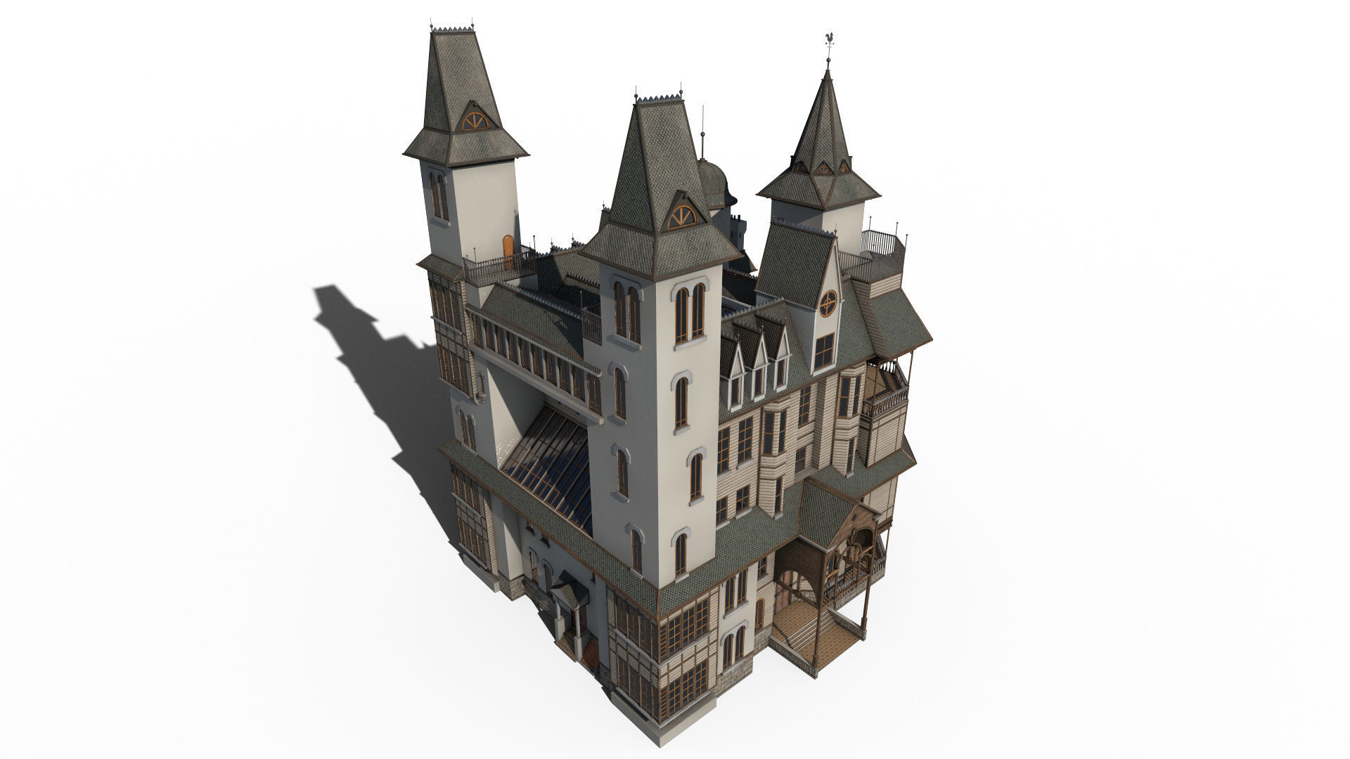Old Mansion 3D model_5