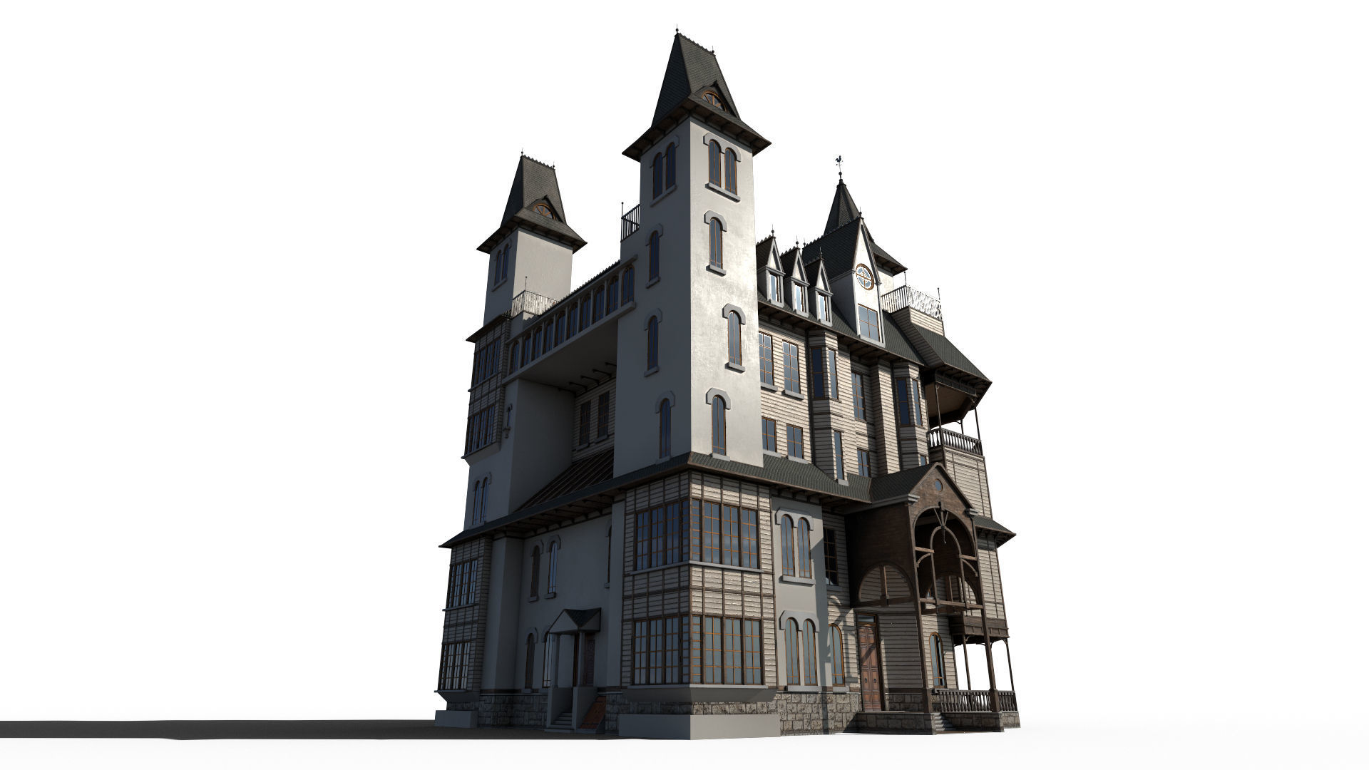 Old Mansion 3D model_1