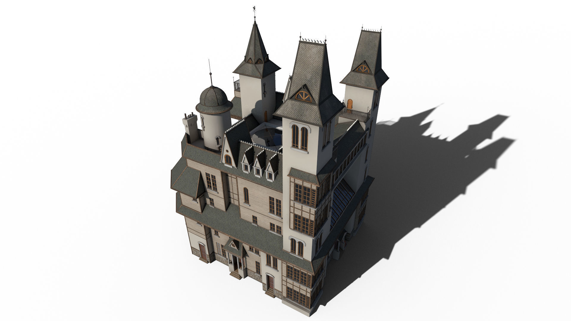 Old Mansion 3D model_6