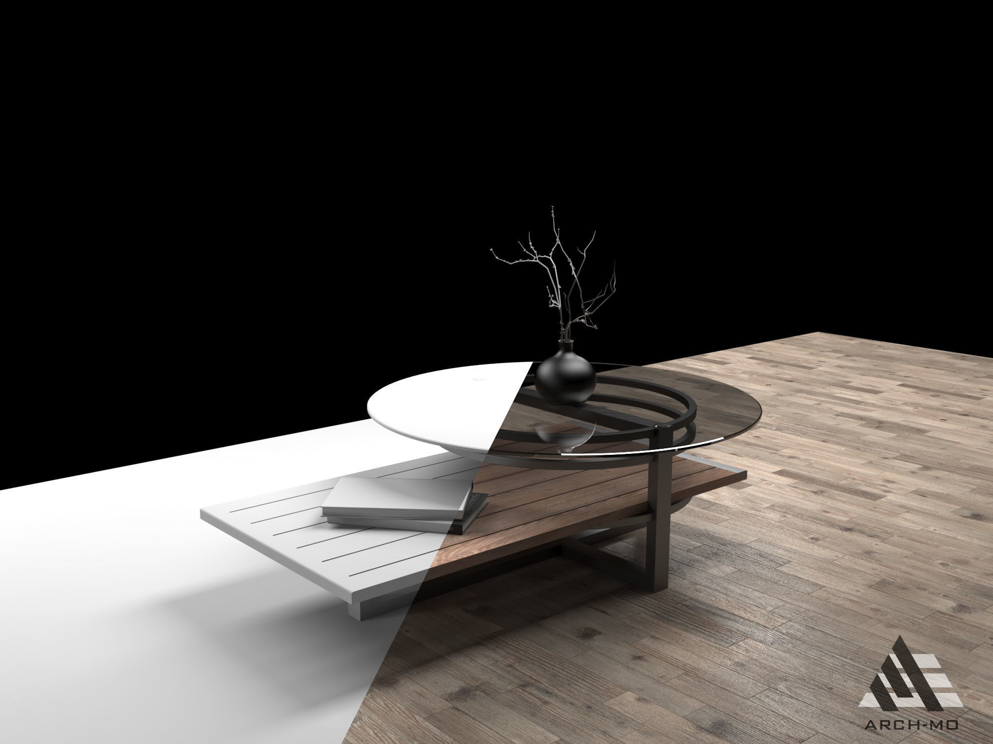 Coffee table 01- furniture Free low-poly 3D model_6